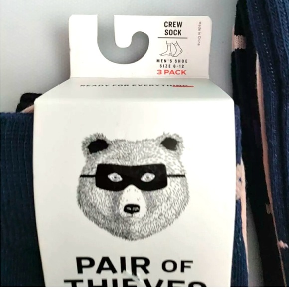 Thieves Men's Crew Socks 2 x 3pk 6-12 4 Way Stretch No Shift Fit 6 Pair, NEW - Picture 8 of 9